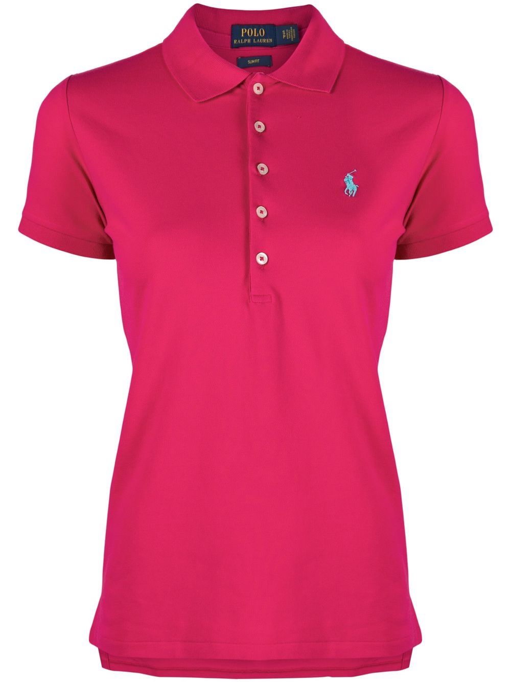 Polo donna celeste