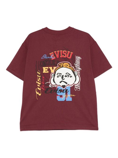 t-shirt uomo mezza manica EVISU | 2EAHTM5TS1168BURGUNDY