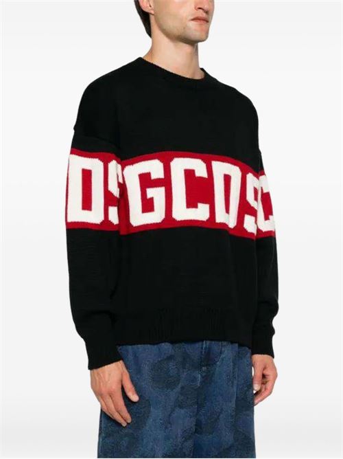 Maglione uomo Banda Logo GCDS | B2CM1505KI499