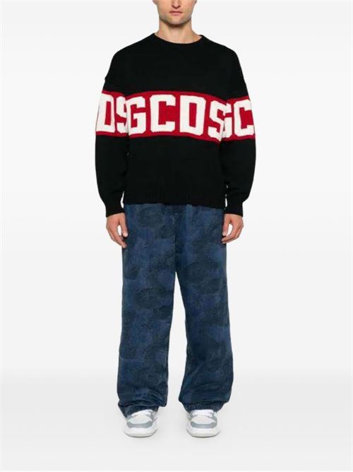 Maglione uomo Banda Logo GCDS | B2CM1505KI499