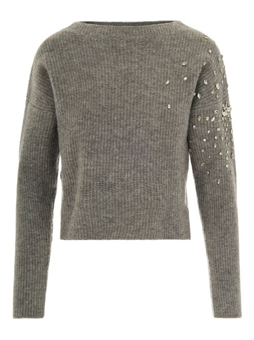 Maglia donna in lana con strass LIU-JO | CF5150MA74Q02056