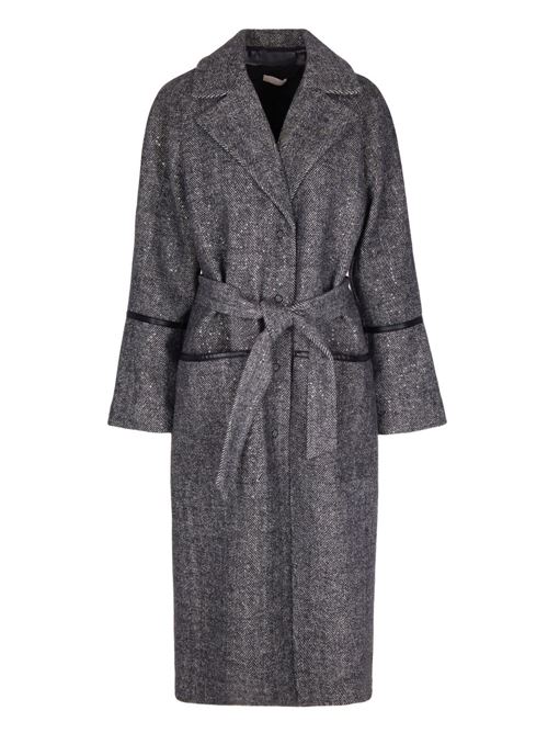 Cappotto donna con paillettes LIU-JO | MF5112T059AP9032