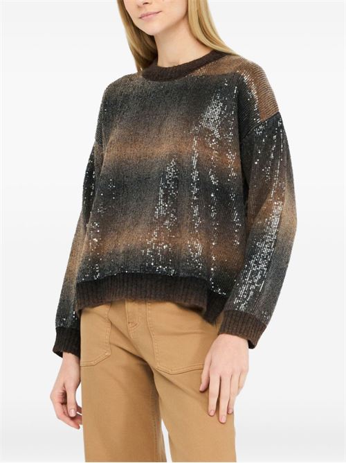 Maglia donna con paillettes LIU-JO | MF5380MA14RS9472