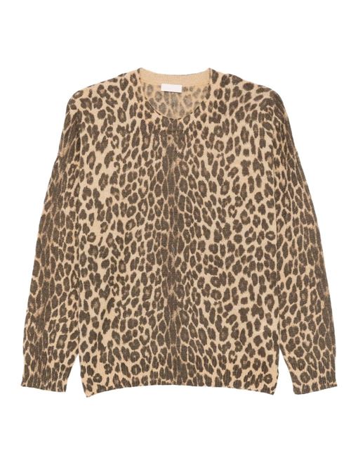 Maglia donna con motivo animalier LIU-JO | MF5485MA17RA4372