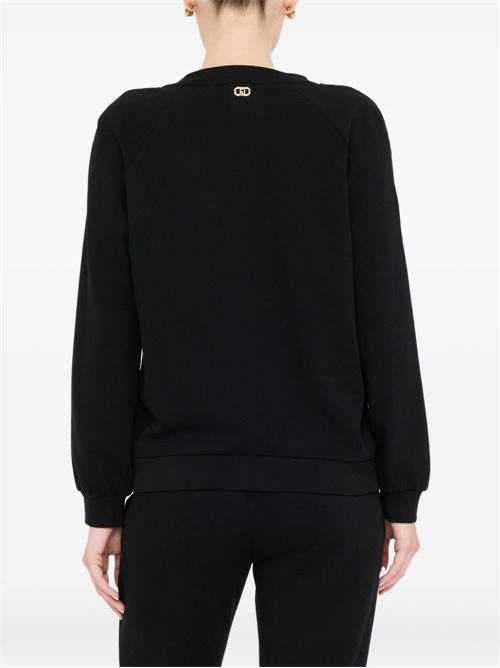 Felpa donna girocollo con strass LIU-JO | TF5114FS32122222