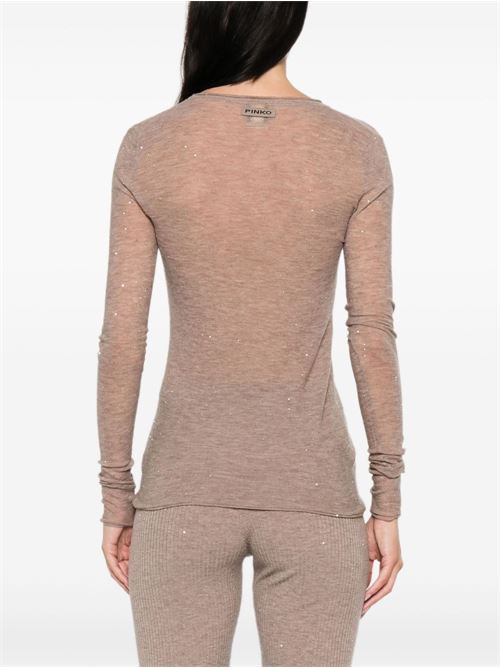 Maglia donna girocollo con paillettes PINKO | 105398A2PMD23