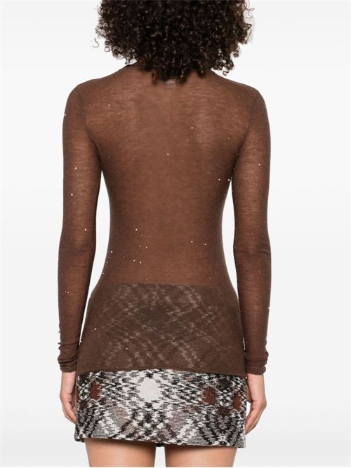 Maglia donna girocollo con paillettes PINKO | 105398A2PML73