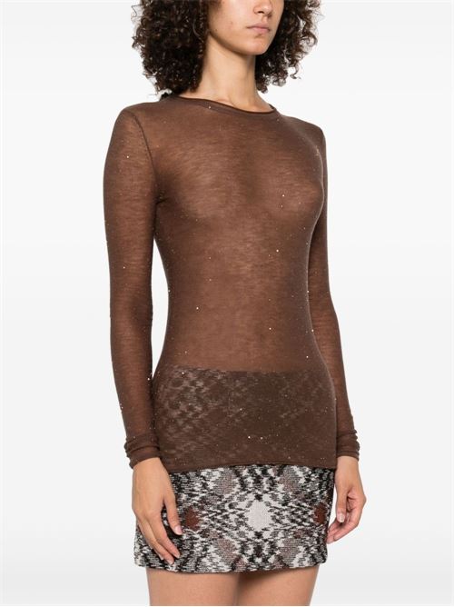 Maglia donna girocollo con paillettes PINKO | 105398A2PML73