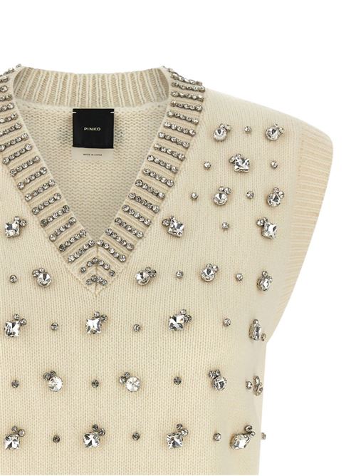 Maglia donna con strass PINKO | 105639A2TRZ13