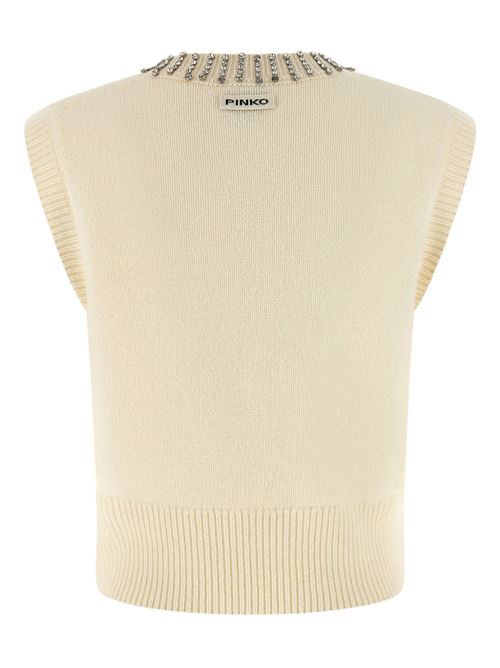 Maglia donna con strass PINKO | 105639A2TRZ13