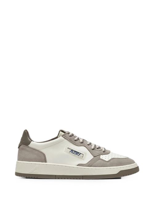 Sneakers uomo Autry Medalist panna e beige in pelle e camoscio AUTRY | AULMBW07