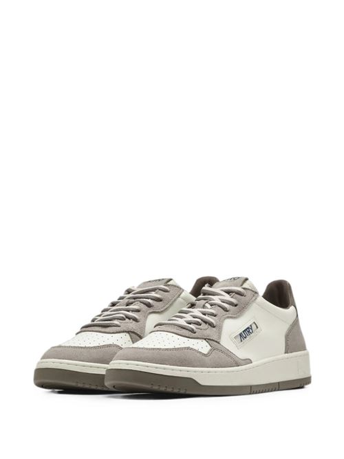 Sneakers uomo Autry Medalist panna e beige in pelle e camoscio AUTRY | AULMBW07