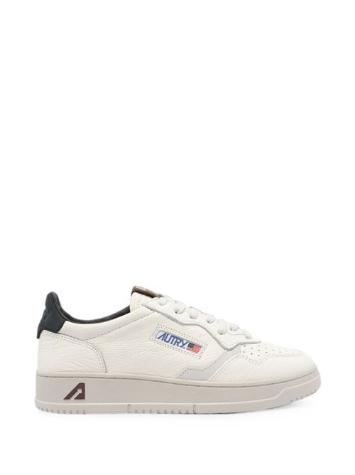 Sneakers uomo Autry panna e nere in pelle martellata AUTRY | AULMLE15