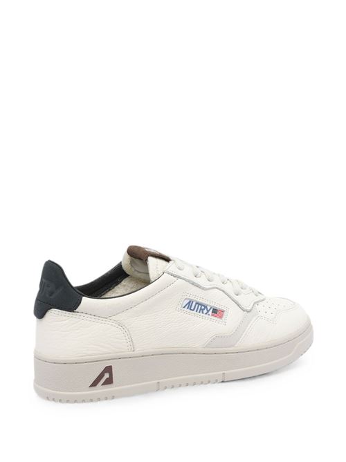 Sneakers uomo Autry panna e nere in pelle martellata AUTRY | AULMLE15