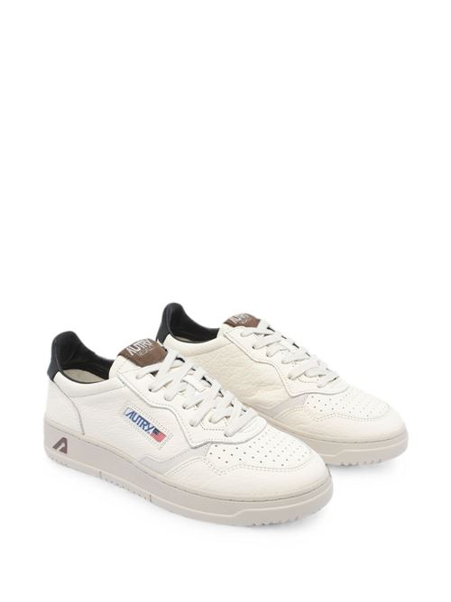 Sneakers uomo Autry panna e nere in pelle martellata AUTRY | AULMLE15