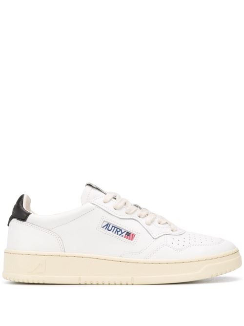 Sneakers uomo Autry Medalist Low bianche in pelle con dettaglio nero AUTRY | AULMLL22