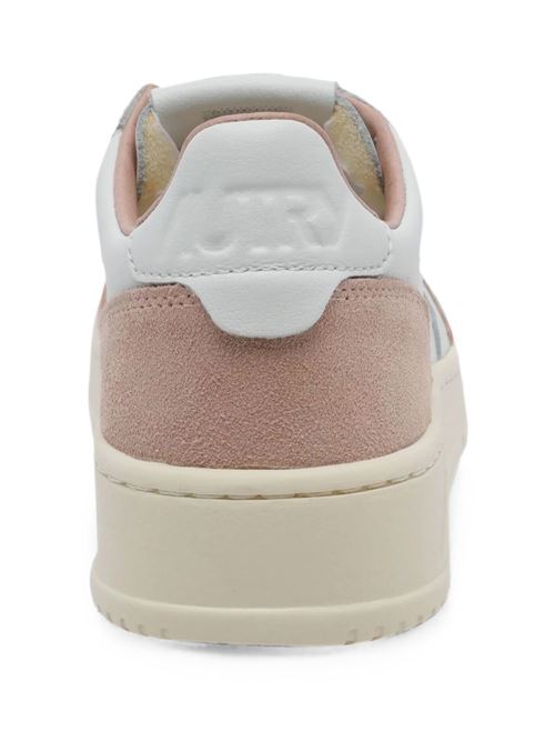 Sneakers donna Autry rosa e bianche in pelle e camoscio AUTRY | AULWFT16