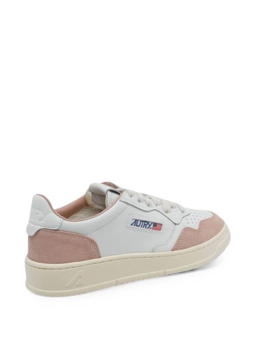 Sneakers donna Autry rosa e bianche in pelle e camoscio AUTRY | AULWFT16