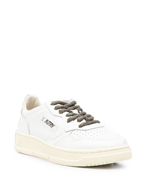 Sneakers donna Autry Medalist Low bianche e  dettagli lurex AUTRY | AULWSW05