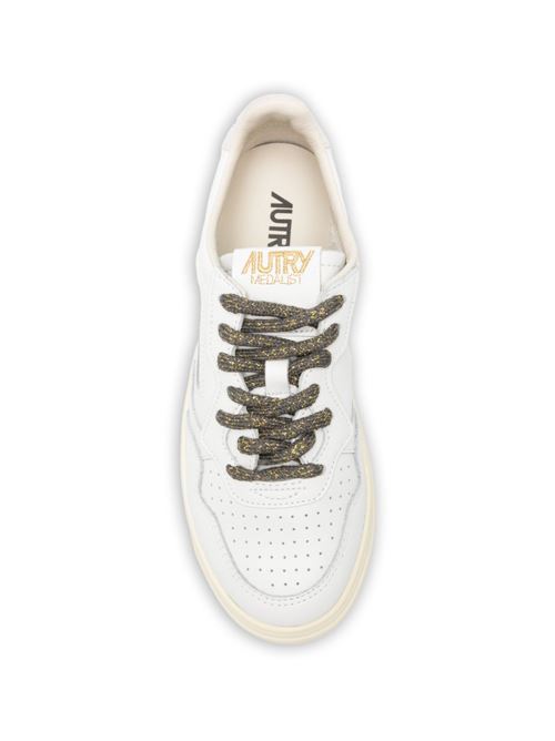 Sneakers donna Autry Medalist Low bianche e  dettagli lurex AUTRY | AULWSW05