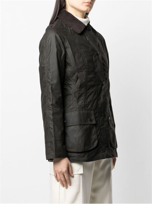 Giacca Barbour Classic Beadnell da donna verde oliva in cotone cerato BARBOUR | LWX0668OL71