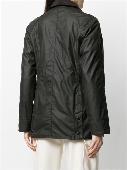 Giacca Barbour Classic Beadnell da donna verde oliva in cotone cerato BARBOUR | LWX0668OL71