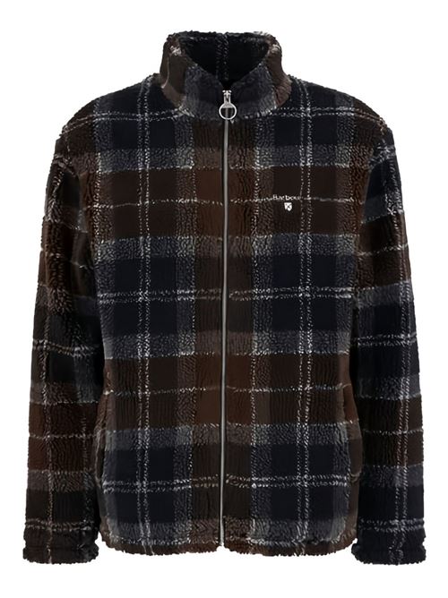 Pile Barbour da uomo in sherpa con fantasia tartan verde e rossa BARBOUR | MFL0187TN11