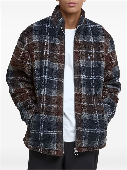 Pile Barbour da uomo in sherpa con fantasia tartan verde e rossa BARBOUR | MFL0187TN11