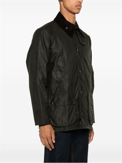 Giacca Barbour Bedale da uomo verde oliva in cotone cerato BARBOUR | MWX0018OL99