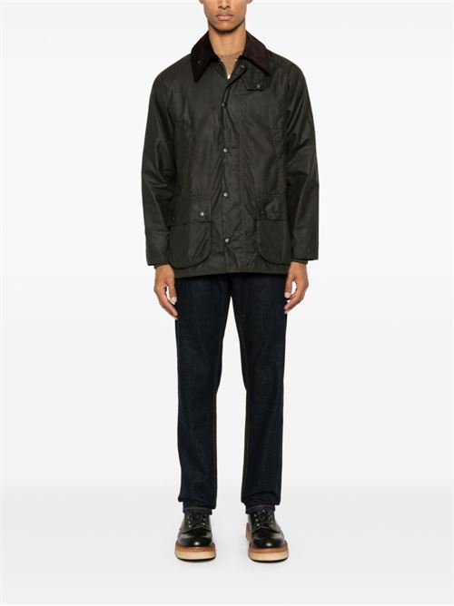 Giacca Barbour Bedale da uomo verde oliva in cotone cerato BARBOUR | MWX0018OL99