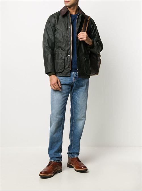 Giacca Barbour Bedale da uomo verde salvia in cotone cerato BARBOUR | MWX0018SG91