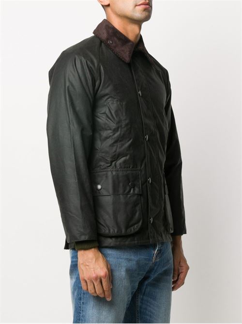Giacca Barbour Bedale da uomo verde salvia in cotone cerato BARBOUR | MWX0018SG91
