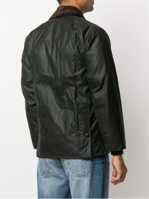 Giacca Barbour Bedale da uomo verde salvia in cotone cerato BARBOUR | MWX0018SG91