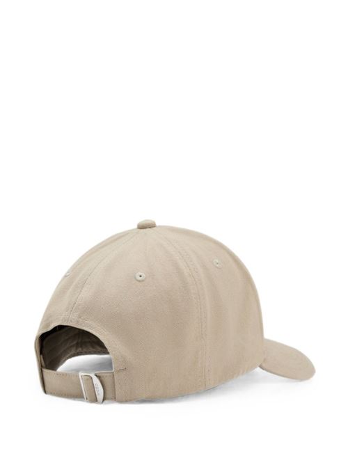 Cappello uomo BOSS beige in cotone con mini logo BOSS | 50495121255