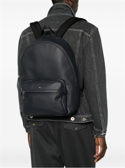 Zaino BOSS Ray da uomo blu navy effetto pelle con vano porta computer BOSS | 50536499404