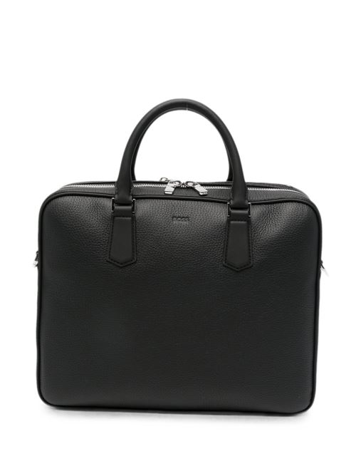 Borsa portadocumenti BOSS New Crosstown da uomo in pelle nera con tracolla BOSS | 50541864001
