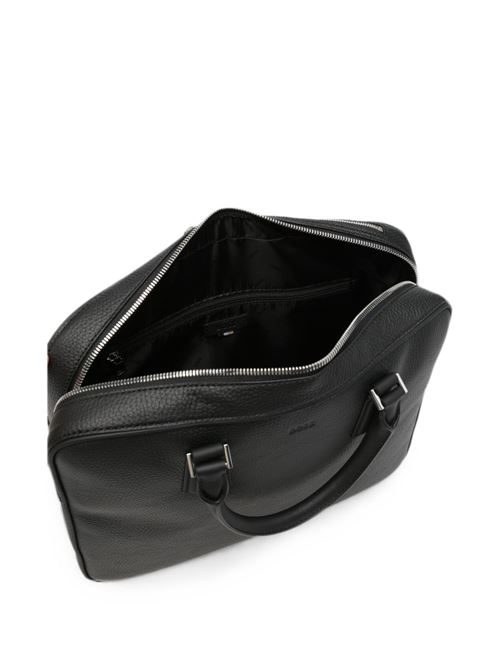 Borsa portadocumenti BOSS New Crosstown da uomo in pelle nera con tracolla BOSS | 50541864001