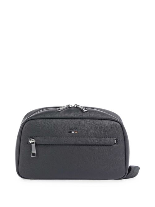 Beauty case BOSS Ray Travel da uomo blu navy con doppia chiusura a zip BOSS | 50548020404