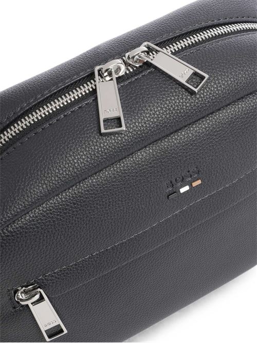 Beauty case BOSS Ray Travel da uomo blu navy con doppia chiusura a zip BOSS | 50548020404
