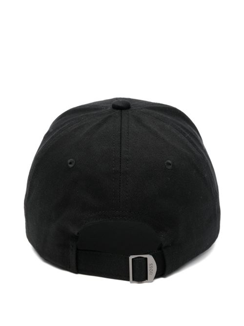 Cappello uomo BOSS nero in cotone con logo laterale BOSS | 50556435001