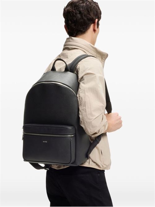 Zaino uomo BOSS Northon nero con logo metallico BOSS | 50567378001