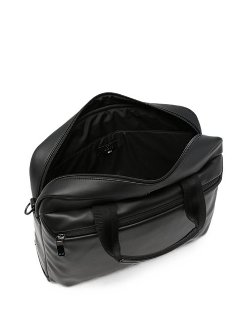 Borsa portacomputer BOSS Jace da uomo nera con doppio manico e tracolla BOSS | 50567865001