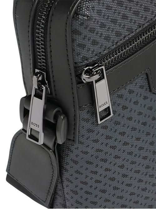 Borsa a tracolla BOSS Ray da uomo nera in materiale effetto pelle BOSS | 50568370001