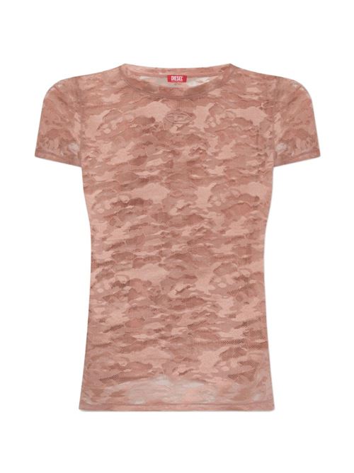 T-shirt donna Diesel Kasia-Utlt nera in pizzo camouflage DIESEL | A183150DRAK3EJ