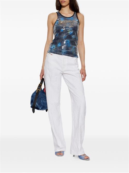 Jeans donna Diesel 1971 D-Sent bianchi regular fit con effetto destroyed DIESEL | A19869007EX100