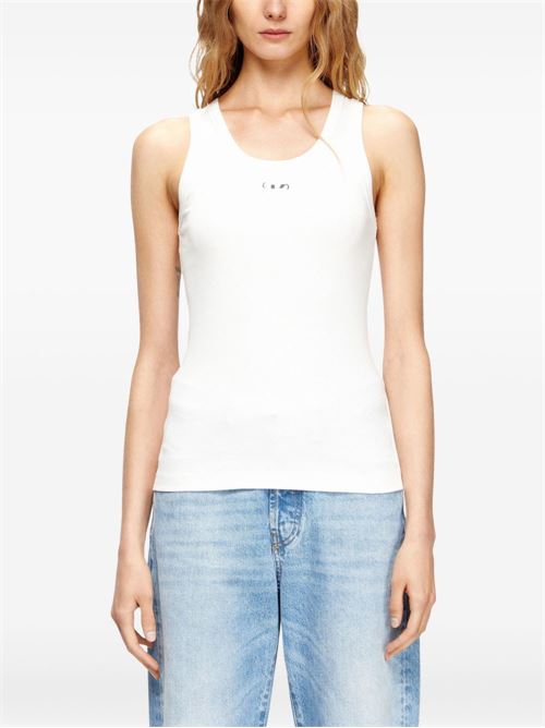 Canotta donna Diesel T-Anki-OD bianca a costine DIESEL | A199080JMBA141
