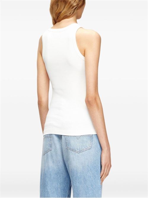 Canotta donna Diesel T-Anki-OD bianca a costine DIESEL | A199080JMBA141