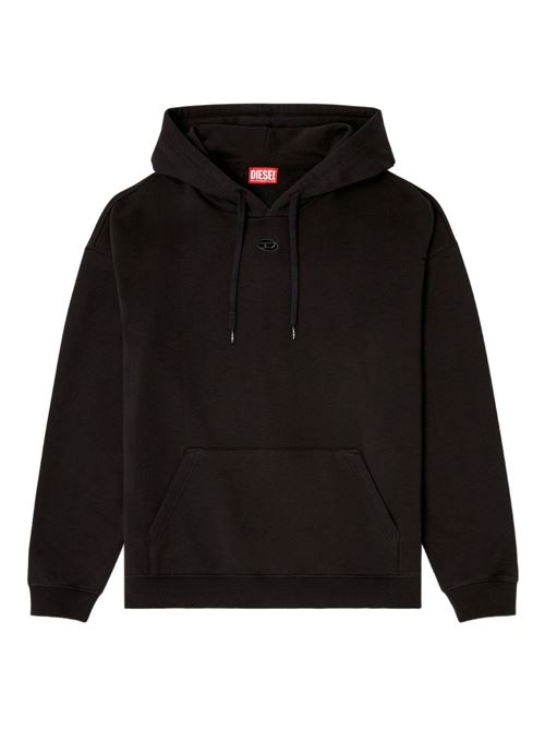 Felpa uomo Diesel S-Boxt-Hood-Dco nera con cappuccio DIESEL | A200500GSBP9XX
