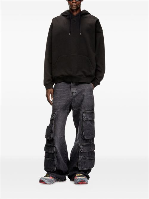 Felpa uomo Diesel S-Boxt-Hood-Dco nera con cappuccio DIESEL | A200500GSBP9XX