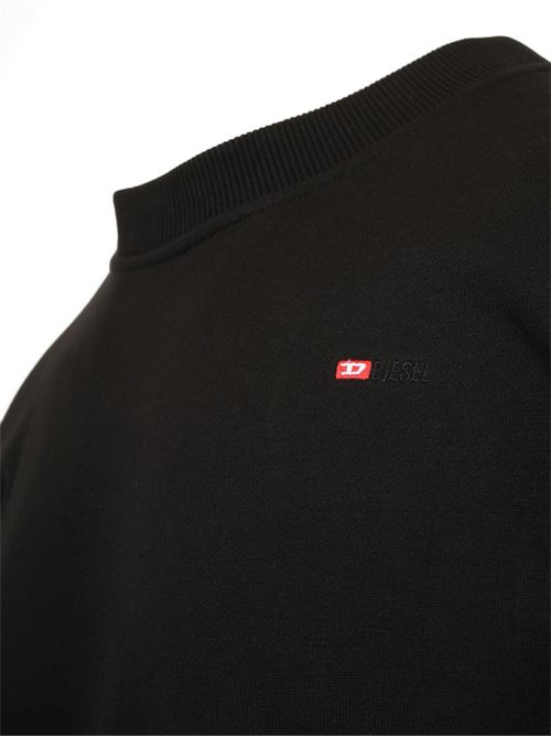 Felpa uomo Diesel nera girocollo con mini logo DIESEL | A201740GSBP9XX